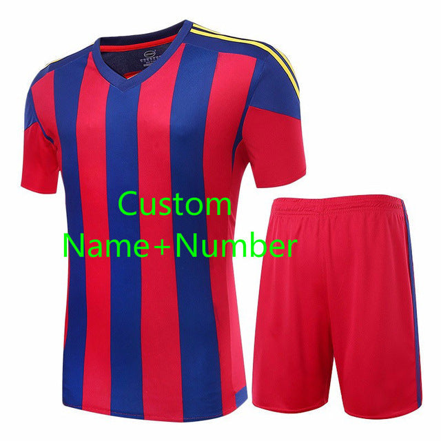 Adult/kids Breathable Soccer Set Soccer Jerseys Uniforms Children Football Kit Shirt Tracksuit